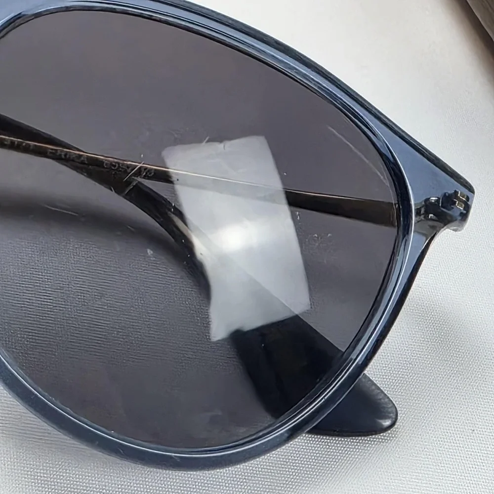 Ray-Ban Erika Sunglasses Womens 54-18 Blue Gray Round Polarized Thailand RB4171
